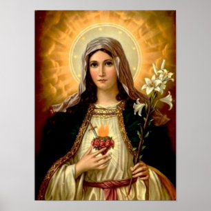 Holy virgin mother Mary,mother of God template Poster