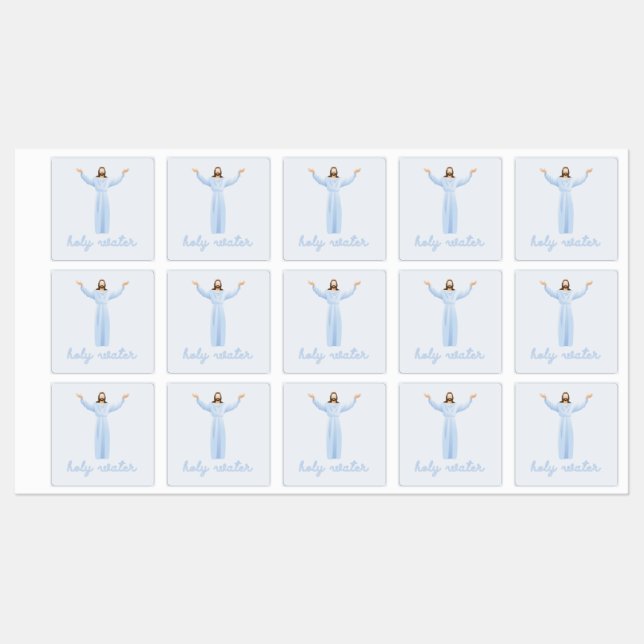 Holy Water Blue Jesus Christianity  Catholic (Sheet)