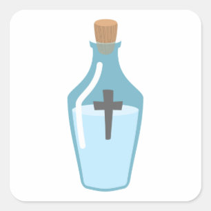 Holy Water Bottle Square Sticker