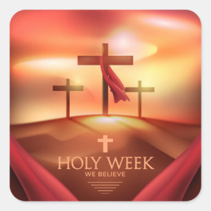 Holy Week Square Sticker