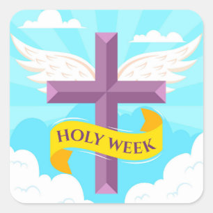 Holy Week Square Sticker