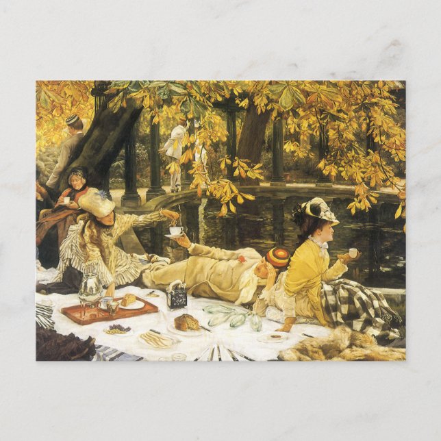 Holyday, the Picnic by James Tissot, Victorian Art Postcard (Front)