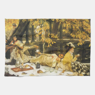 Holyday, the Picnic by James Tissot, Victorian Art Tea Towel