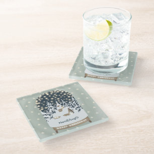 holydays_1_a bright Christmas_1 Glass Coaster