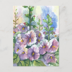 Holyhocks Postcard