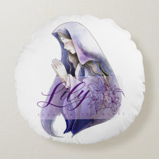 Holymary  round cushion