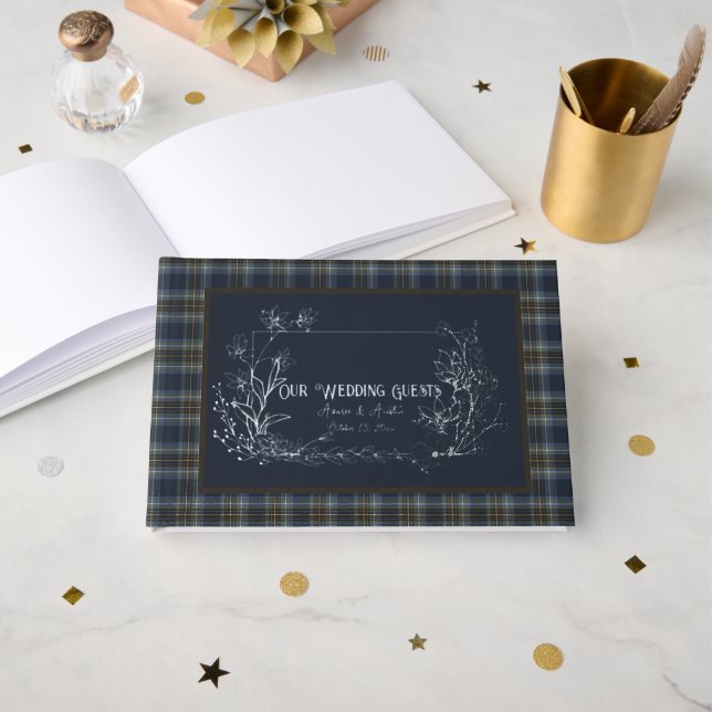 Holyrood Original Scottish Tartan Guest Book (Front Open)