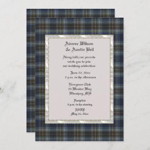 Holyrood Tartan With Pearl Frame Invitation