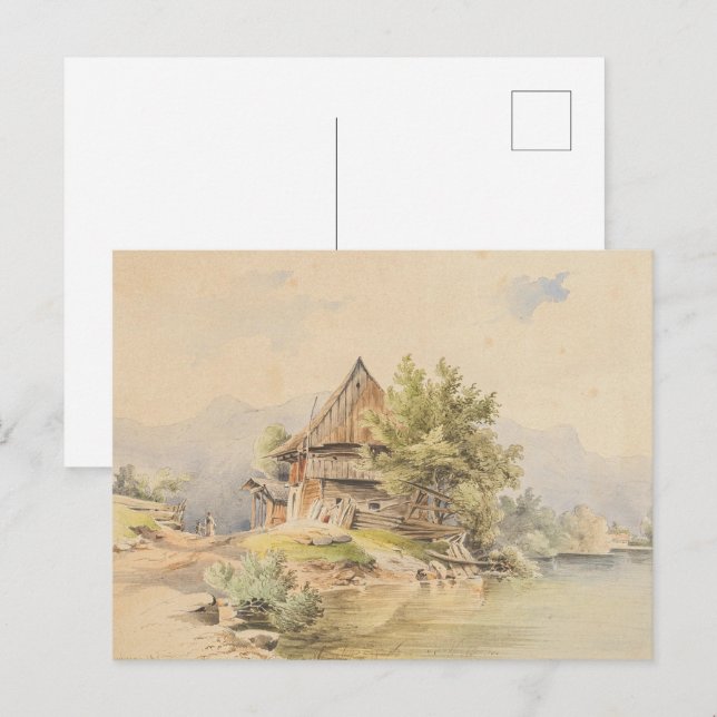 Holzhütte am See – Carl Lafite Postcard (Front/Back)
