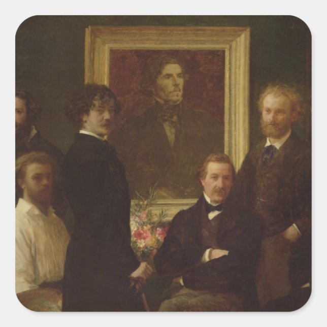 Homage to Delacroix, 1864 Square Sticker (Front)