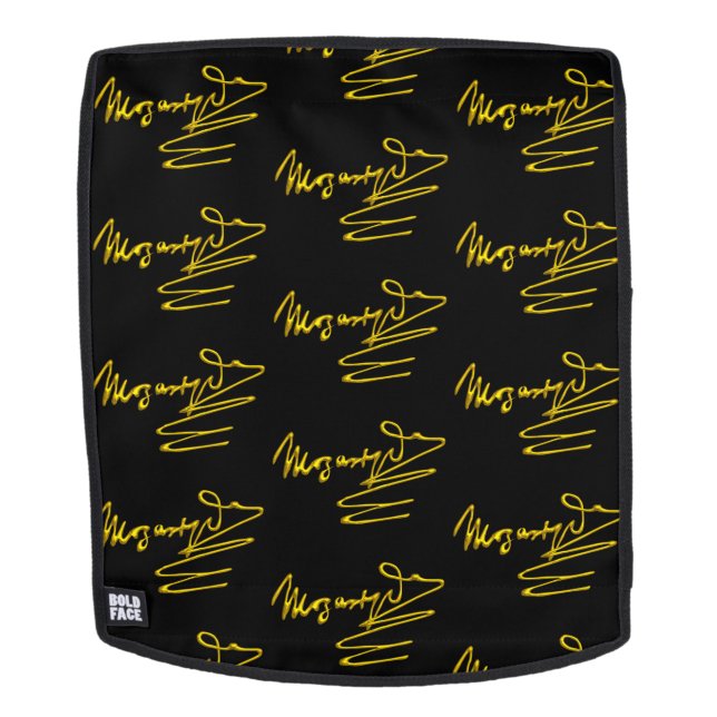 HOMAGE TO MOZART 3D Gold Signature Composer Black Backpack (Removable Face)
