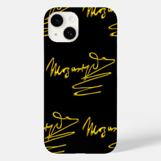 HOMAGE TO MOZART 3D Gold Signature Composer Black Case-Mate iPhone 14 Case