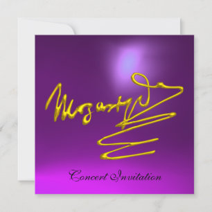 HOMAGE TO MOZART, GOLD  PURPLE CONCERT INVITATION
