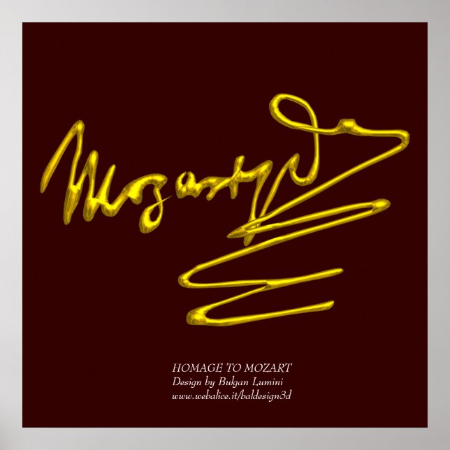 HOMAGE TO MOZART POSTER (Front)