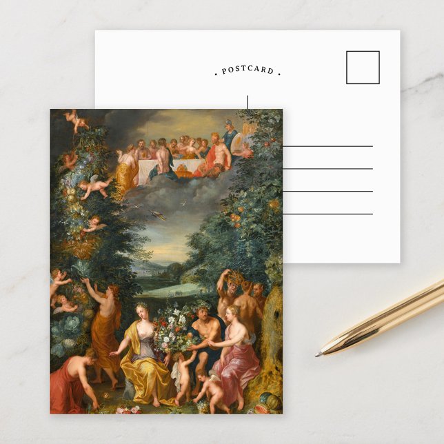 Homage to the Goddess Flora, A Feast of the Gods Postcard (Creator Uploaded)