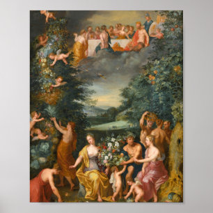 Homage to the Goddess Flora, A Feast of the Gods Poster