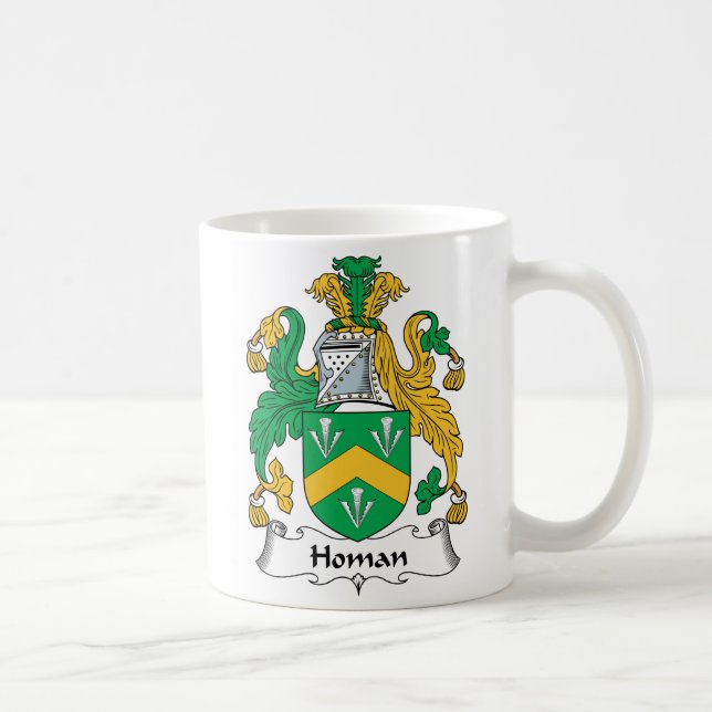 Homan Family Crest Coffee Mug (Right)