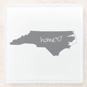 Home <3 North Carolina Glass Coaster