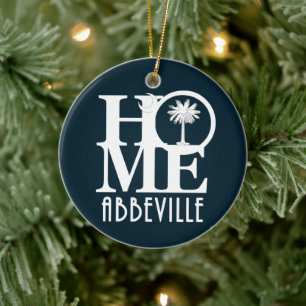 HOME Abbeville South Carolina Ceramic Tree Decoration