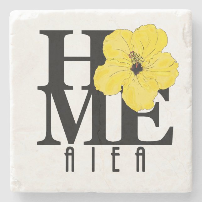 HOME Aiea Hawaii Stone Coaster (Front)