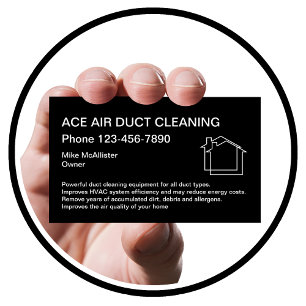 Home Air Duct Cleaning Services Design Business Card