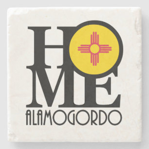 HOME Alamogordo New Mexico Stone Coaster