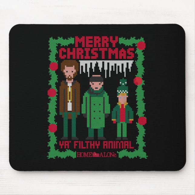 Home Alone Merry Christmas Ya Wet Ndits Ugly Sweat Mouse Pad (Front)