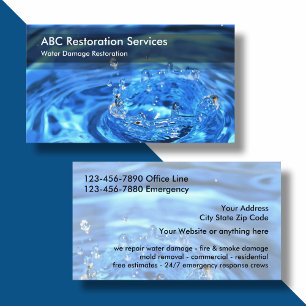 Home And Business Restoration Services Business Card