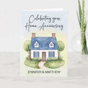Home Anniversary from Realtor Personalise House Card