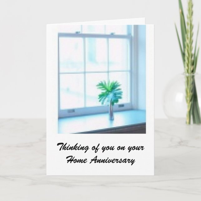 Home Anniversary - Real Estate Agent Greetings Card (Front)