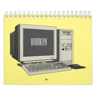 Home appliance cartoon illustration calendar