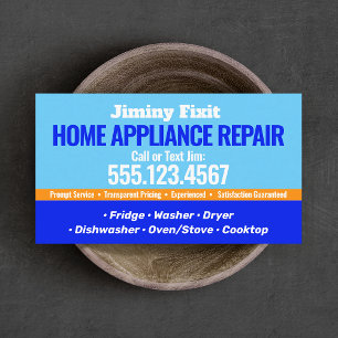 Home Appliance Repair Business Card