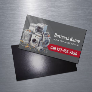 Home Appliance Repair Service Professional Magnetic Business Card