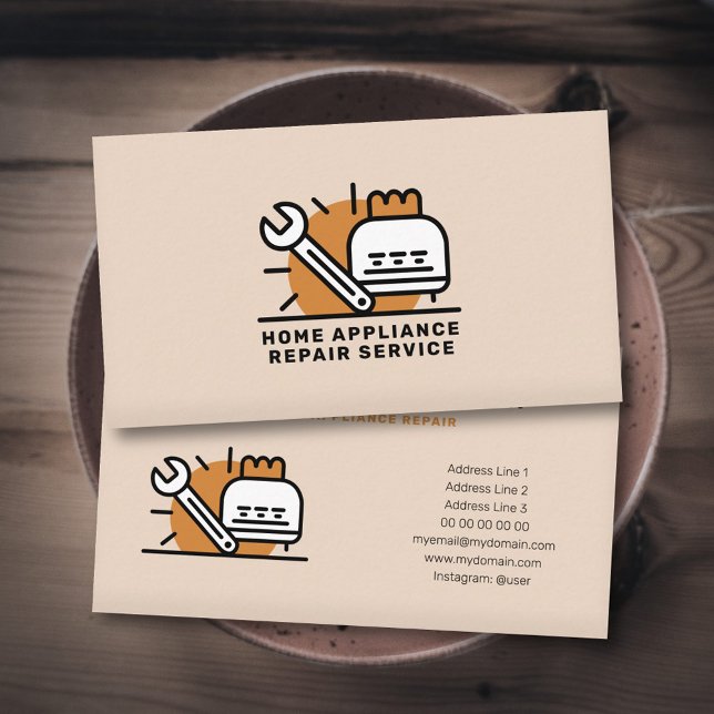 Home Appliances Repairs Business Card (Home Appliances Repairs Business Card)