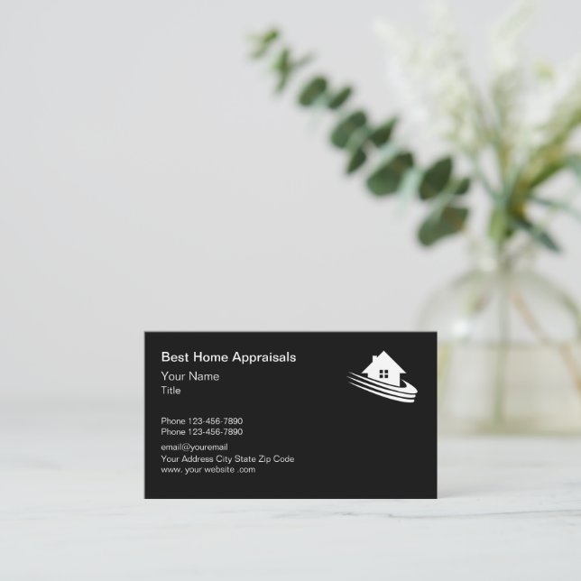 Home Appraiser And Inspection Business Cards (Standing Front)