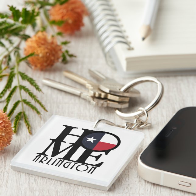 HOME Arlington Texas Key Ring (Front Right)