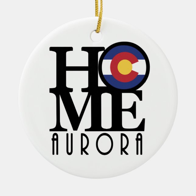 HOME Aurora CO Ceramic Tree Decoration (Front)