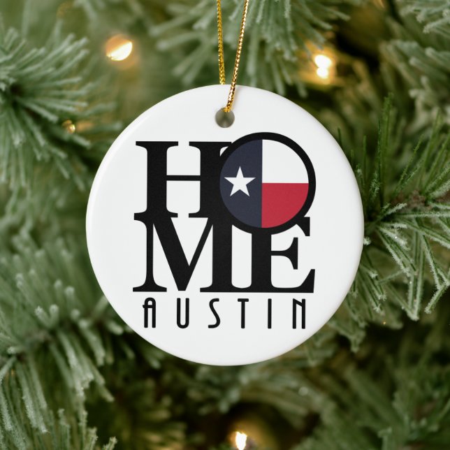 HOME Austin Texas Ceramic Tree Decoration (Tree)