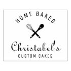 HOME BAKED | custom cakes bakery logo