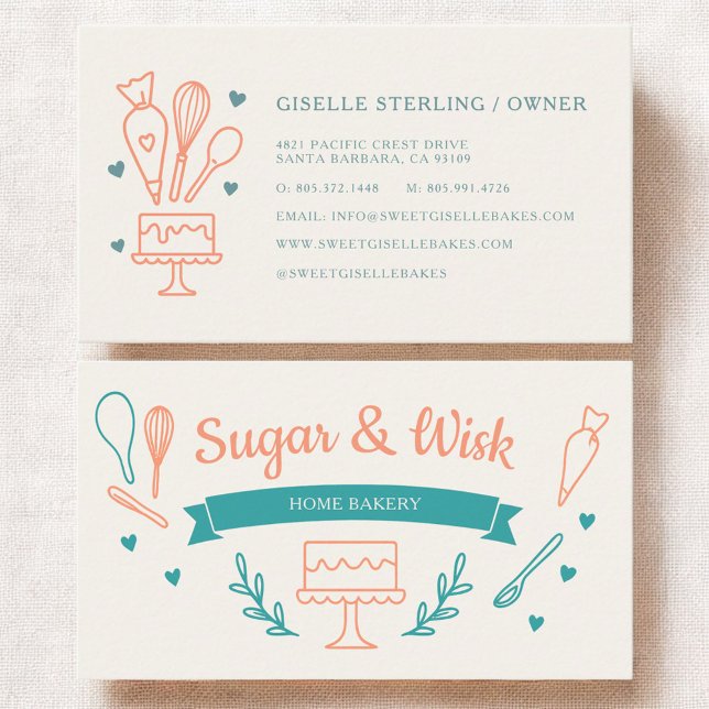 Home Bakery Baker Business Card (Creator Uploaded)