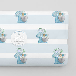 Home Bakery Blue Mixer Wrapping Paper