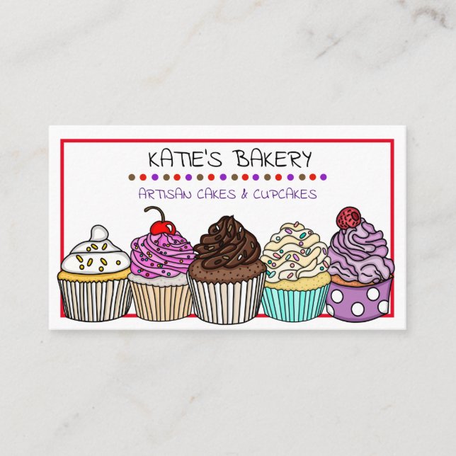 Home Baking Business or Bakery  Card (Front)