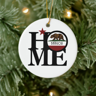 HOME Bangor California Ceramic Ornament