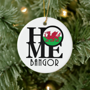 HOME Bangor Wales Ceramic Tree Decoration