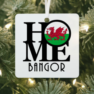 HOME Bangor Wales Metal Tree Decoration
