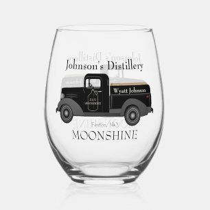 Home Bar Fun Moonshine Stemless Wine Glass