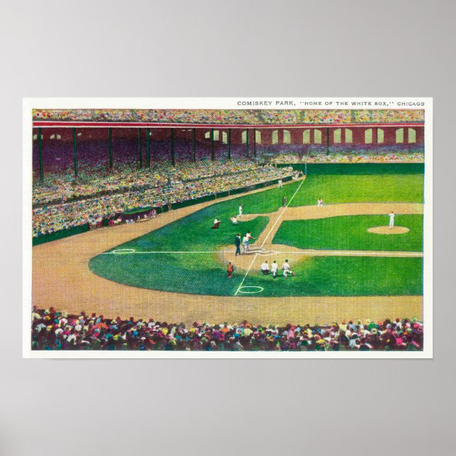 Home Base Bleachers View of Comiskey Park Poster (Front)