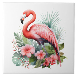 home beach pink flamingo lovers crafting business  tile