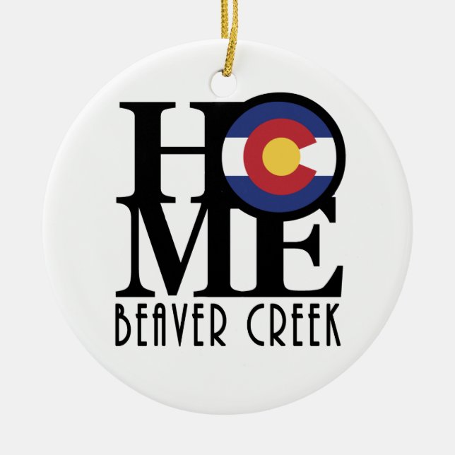 HOME Beaver Creek CO Ceramic Tree Decoration (Front)