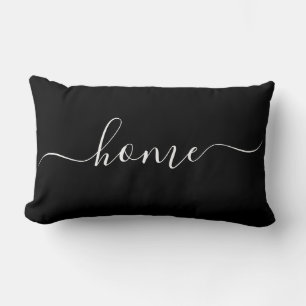 Home Black & White Quote Calligraphy Typography Lumbar Cushion